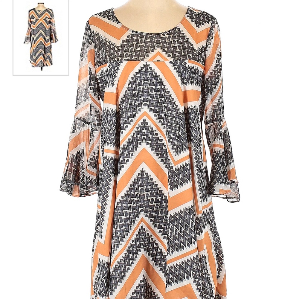 Anthropologie chevron/herringbone dress